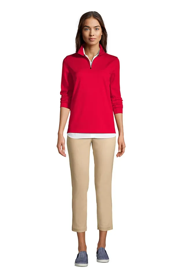Lands039 End Tops and Tees Women Textured Quarter Zip Pullover Dark Cobalt Blue Lands039 End Tops and Tees Women Textured Quarter Zip Pullover Dark Cobalt Blue