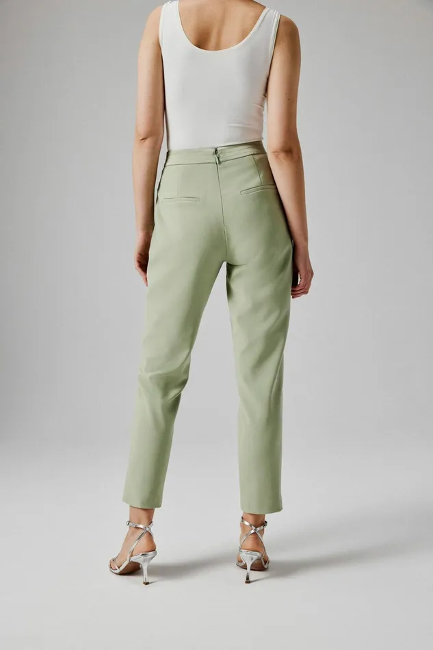 Lavish Alice Suiting JUNE Mid Rise Satin Mix Tailored Trousers In Sage Green Sage Green 8211 Women