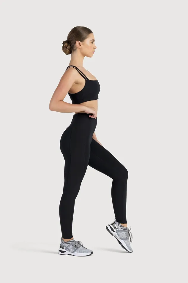 Leggings Bloch Adult Bloch Technique Rib Panel Legging Graphite