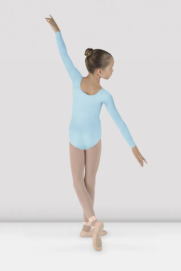Leotards Girls Meglio Long Sleeve Leotard Pastel Blue 8211 Bloch Children