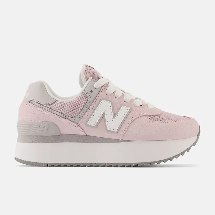 Lifestyle Women New Balance 574 Stone Pink with Rain Cloud and White