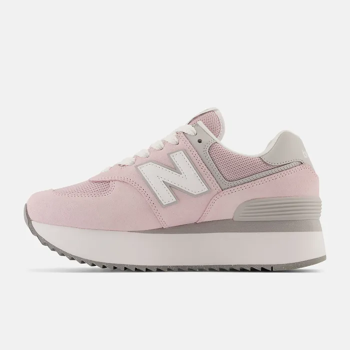 Lifestyle Women New Balance 574 Stone Pink with Rain Cloud and White