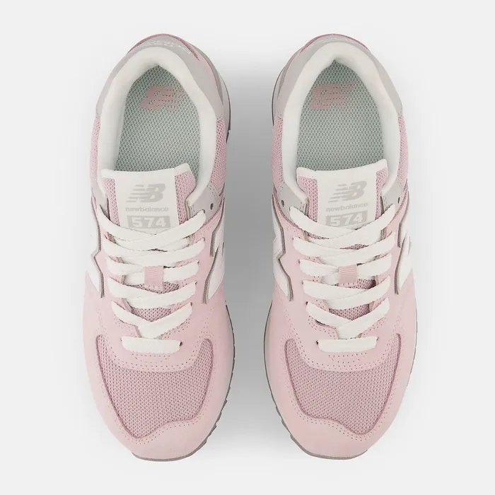 Lifestyle Women New Balance 574 Stone Pink with Rain Cloud and White