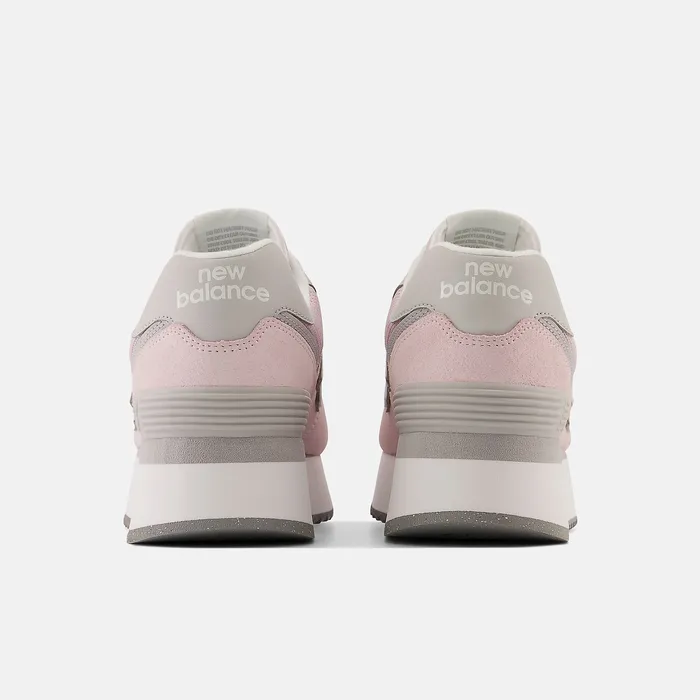 Lifestyle Women New Balance 574 Stone Pink with Rain Cloud and White