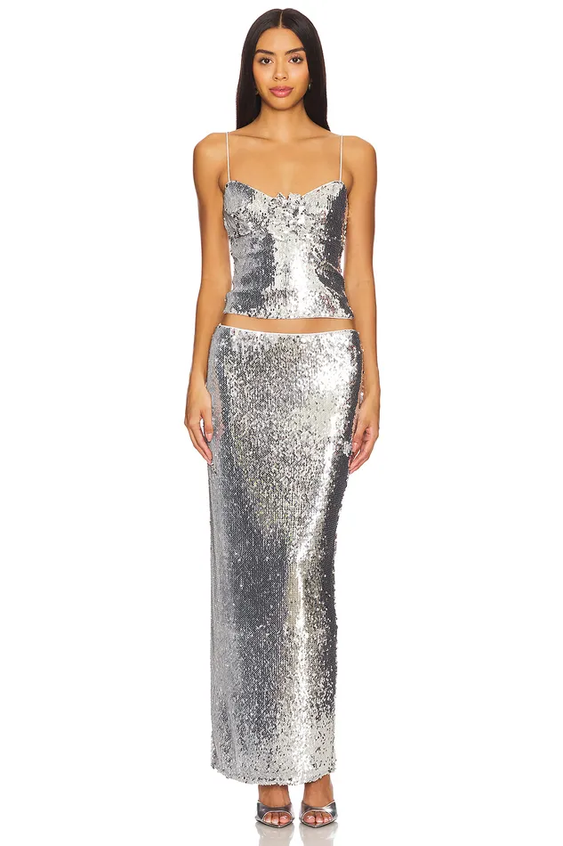 Lilium Skirt Silver Women Lovers and Friends Skirts Lilium Skirt Silver Women Lovers and Friends Skirts