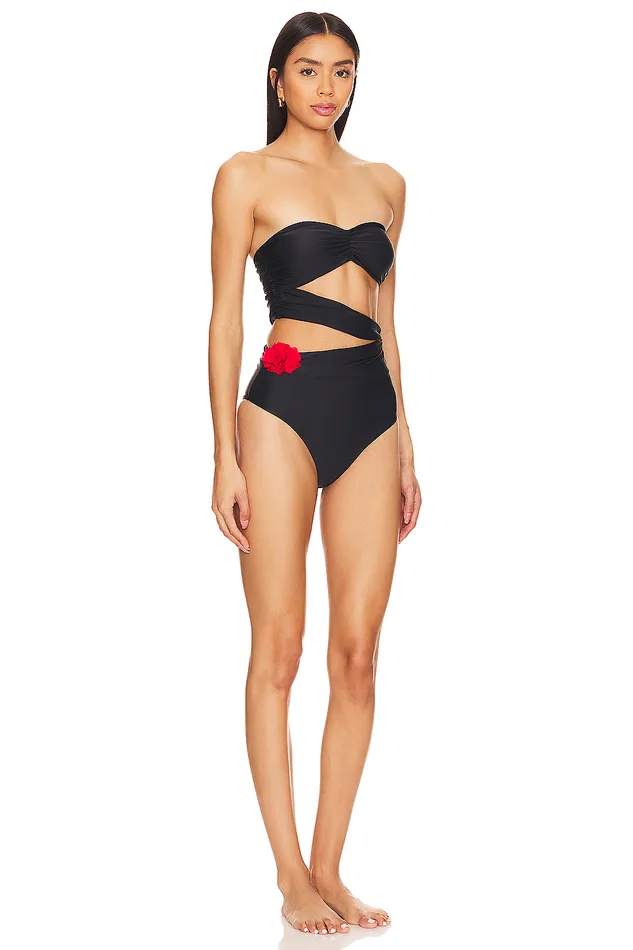 Lima Strapless One Piece Black and Red Women Lovers and Friends Swimsuits and CoverUps Lima Strapless One Piece Black and Red Women Lovers and Friends Swimsuits and CoverUps