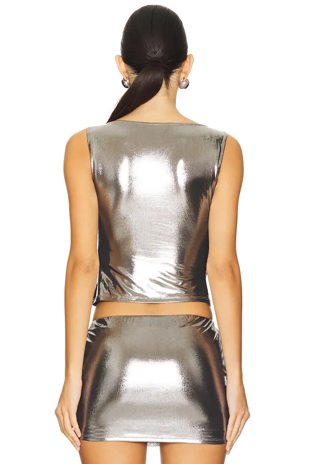 Liza Top Silver Chrome Women Lovers and Friends Tops