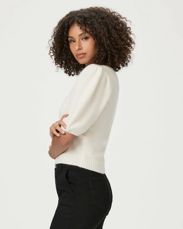 Lucerne Top 8211 Ivory Cashmere Sweaters and Sweatshirts PAIGE Women