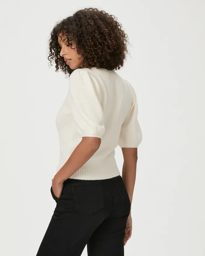 Lucerne Top 8211 Ivory Cashmere Sweaters and Sweatshirts PAIGE Women