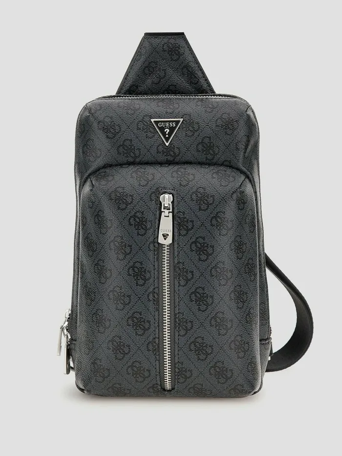 Luggage and Travel Bags GUESS WomenMen Vezzola Eco Quattro G Sling Bag Black