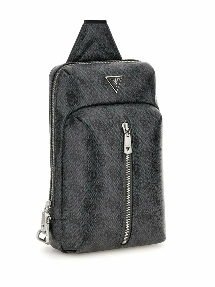 Luggage and Travel Bags GUESS WomenMen Vezzola Eco Quattro G Sling Bag Black Luggage and Travel Bags GUESS WomenMen Vezzola Eco Quattro G Sling Bag Black