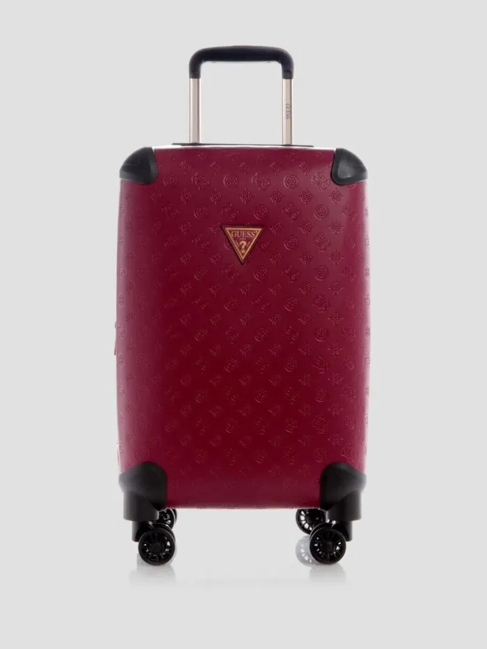 Luggage and Travel Bags WomenMen GUESS Wilder Debossed 208243 8Wheel Suitcase Plum Luggage and Travel Bags WomenMen GUESS Wilder Debossed 208243 8Wheel Suitcase Plum