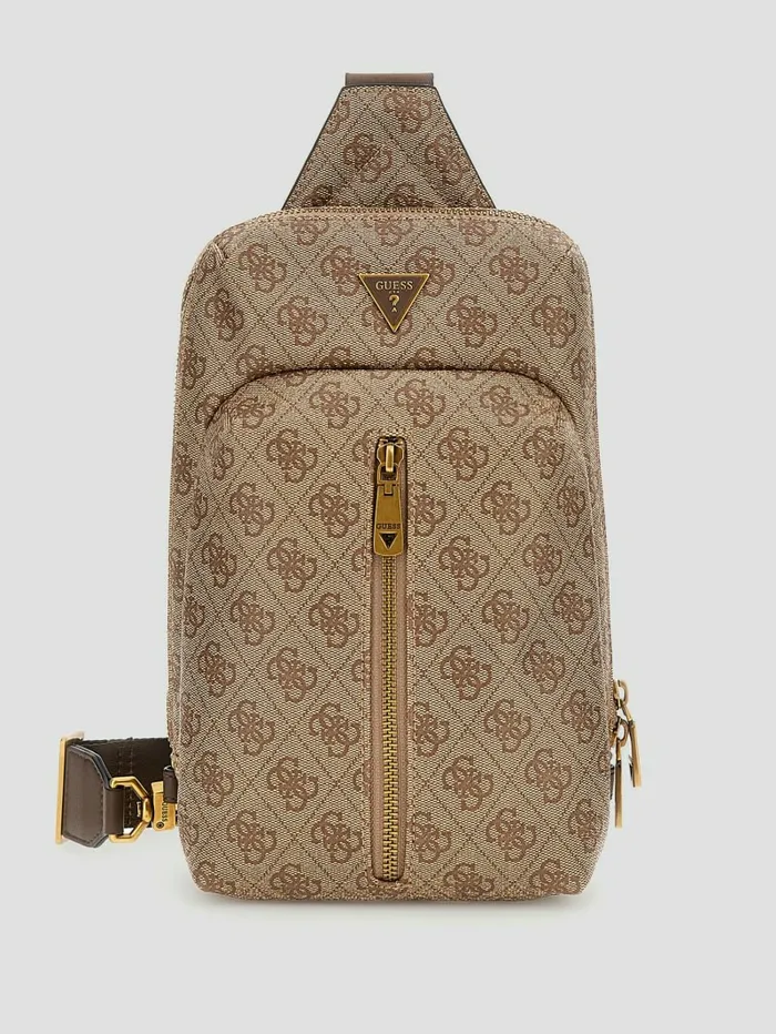 Luggage and Travel Bags WomenMen Vezzola Eco Quattro G Sling Bag Brown GUESS