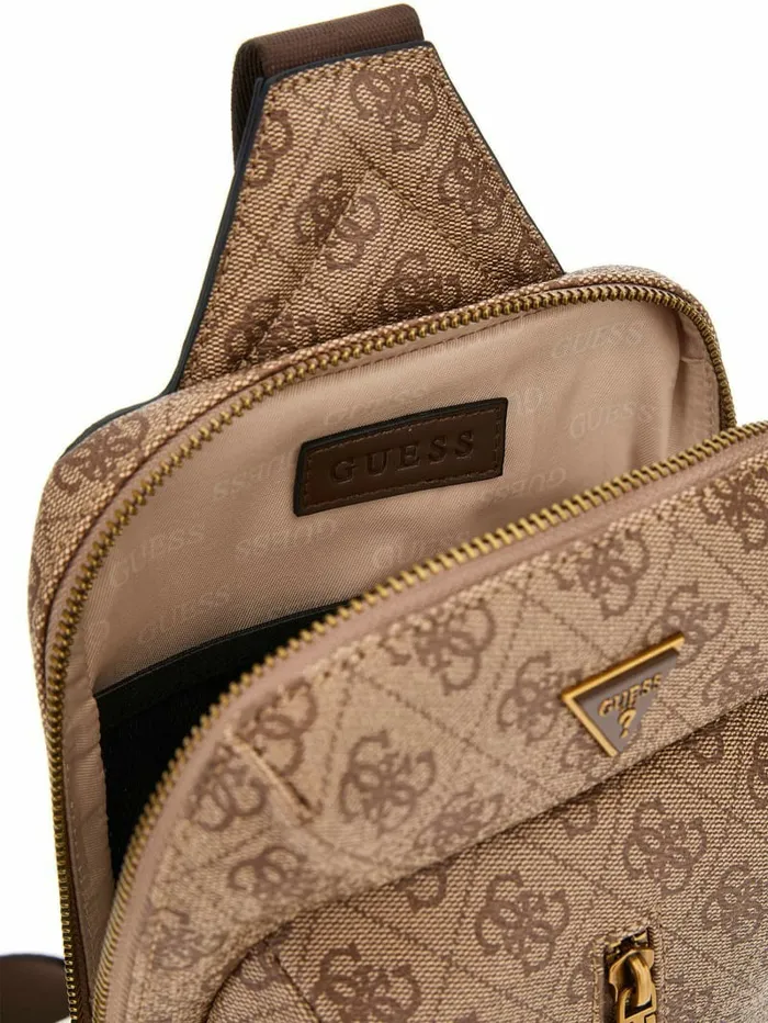 Luggage and Travel Bags WomenMen Vezzola Eco Quattro G Sling Bag Brown GUESS Luggage and Travel Bags WomenMen Vezzola Eco Quattro G Sling Bag Brown GUESS