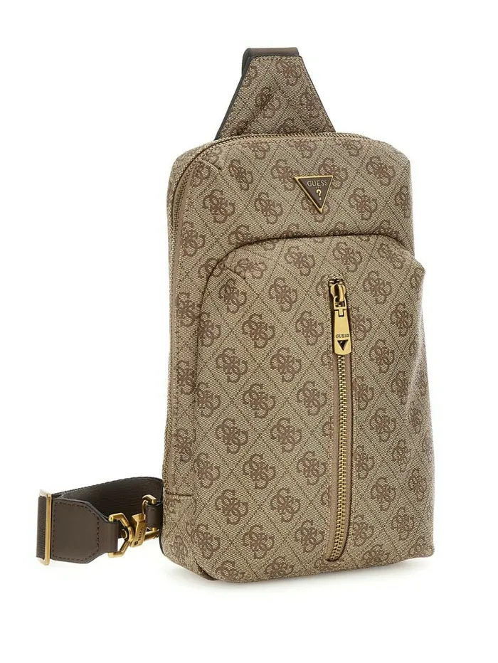 Luggage and Travel Bags WomenMen Vezzola Eco Quattro G Sling Bag Brown GUESS Luggage and Travel Bags WomenMen Vezzola Eco Quattro G Sling Bag Brown GUESS