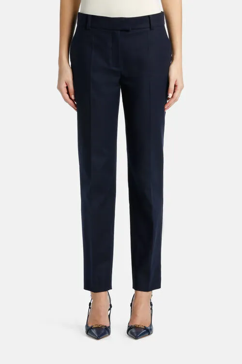 Luisa Spagnoli Alpaca Alpaca Blue Women Pants