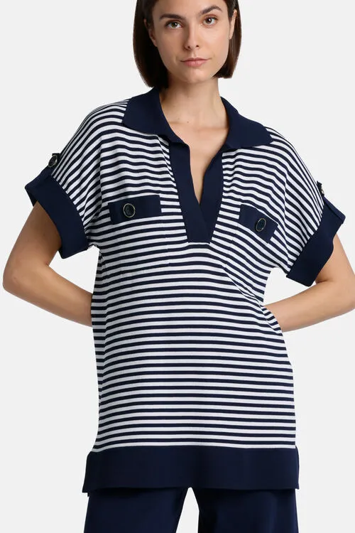 Luisa Spagnoli Blouses and Shirts Women Caio Caio BlueWhite Luisa Spagnoli Blouses and Shirts Women Caio Caio BlueWhite