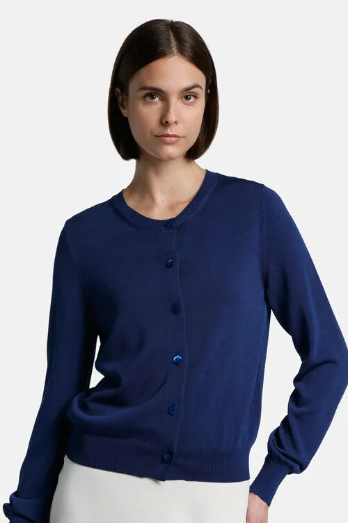 Luisa Spagnoli Cardigan Women Crediti Crediti Bluette Luisa Spagnoli Cardigan Women Crediti Crediti Bluette