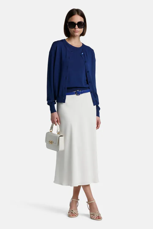 Luisa Spagnoli Cardigan Women Crediti Crediti Bluette Luisa Spagnoli Cardigan Women Crediti Crediti Bluette