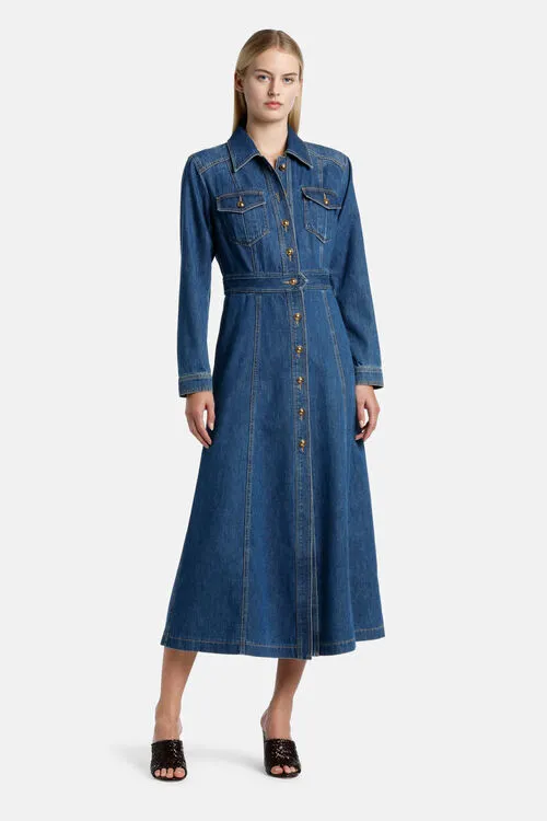 Luisa Spagnoli Dresses and Jumpsuits Women Pagella Pagella Avio Blue