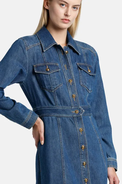 Luisa Spagnoli Dresses and Jumpsuits Women Pagella Pagella Avio Blue Luisa Spagnoli Dresses and Jumpsuits Women Pagella Pagella Avio Blue