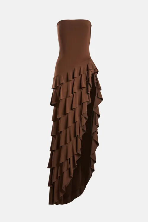 Luisa Spagnoli Palamas Palamas Brown Women Formal Dresses