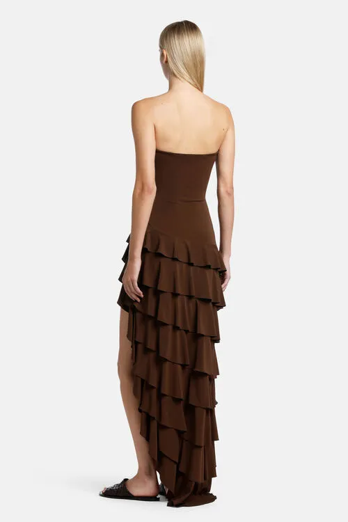 Luisa Spagnoli Palamas Palamas Brown Women Formal Dresses