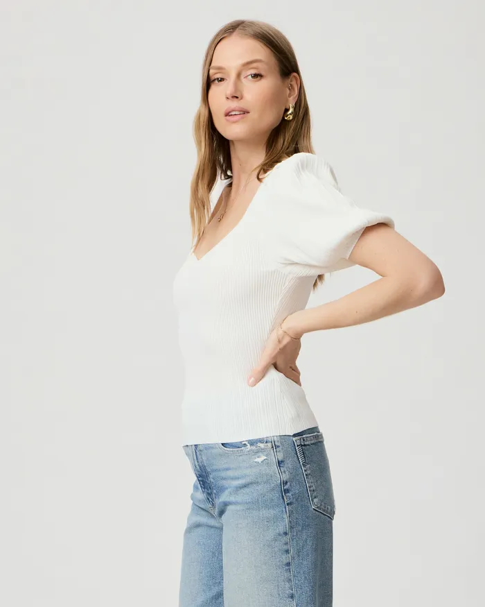 Maie Top 8211 White Women Sweaters and Sweatshirts PAIGE Maie Top 8211 White Women Sweaters and Sweatshirts PAIGE