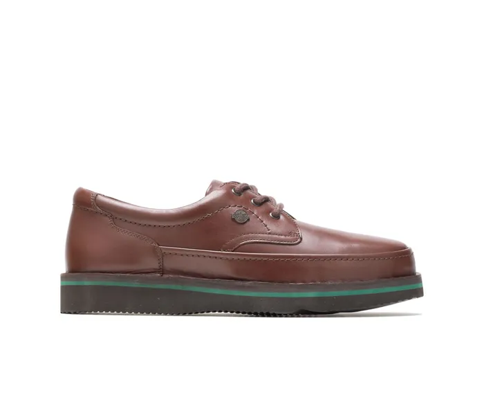 Mall Walker Antique Brown Leather Walking Shoes Hush Puppies Men