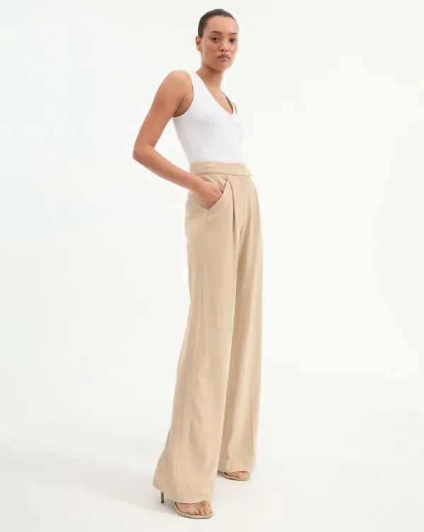 Marbeau WideLeg Pant Stone Khaki Women Veronica Beard Pants Marbeau WideLeg Pant Stone Khaki Women Veronica Beard Pants