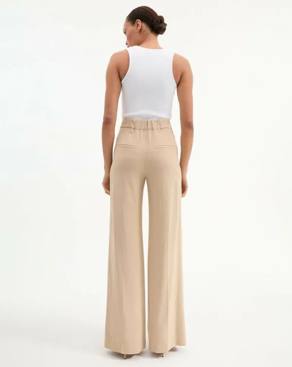 Marbeau WideLeg Pant Stone Khaki Women Veronica Beard Pants Marbeau WideLeg Pant Stone Khaki Women Veronica Beard Pants