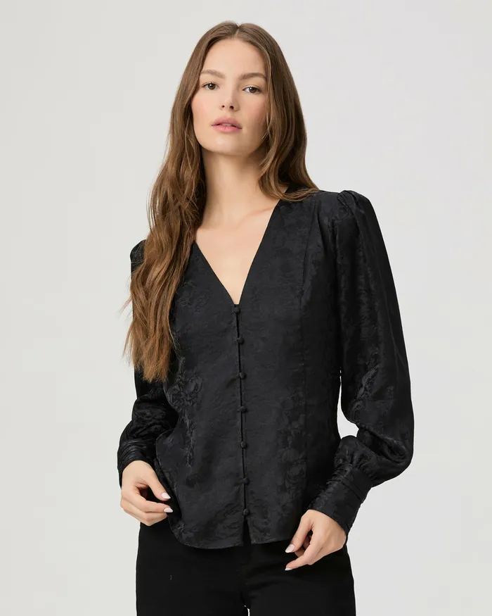 Marielle Top 8211 Black Silk Women Tops and Blouses PAIGE Marielle Top 8211 Black Silk Women Tops and Blouses PAIGE