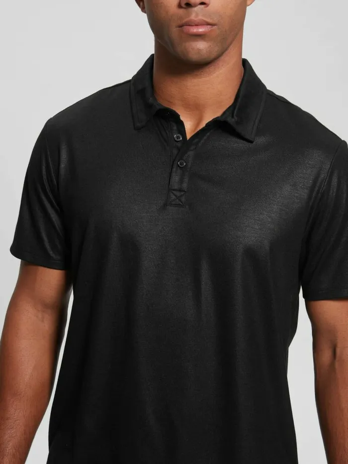 Mason Shine Polo Black Shirts GUESS Men