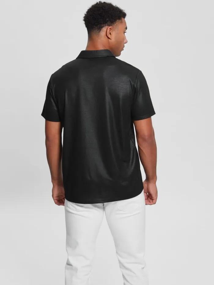 Mason Shine Polo Black Shirts GUESS Men