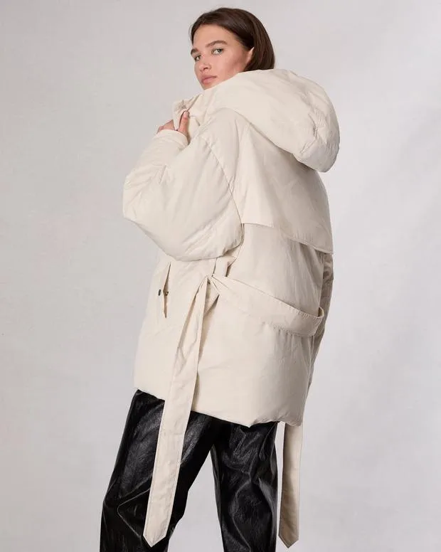 Matilda Down Parka Light Beige Women Jackets and Coats rag and bone