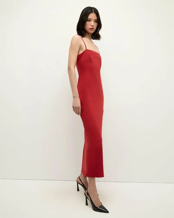 Mavis Maxi Slip Dress Crimson Women Veronica Beard Dresses