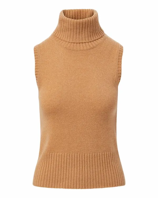 Mazzy Cashmere Turtleneck Camel Women Veronica Beard Sweaters