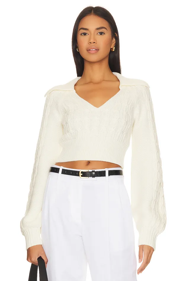Mel Cable Knit Sweater Ivory Women Lovers and Friends Sweaters and Knits
