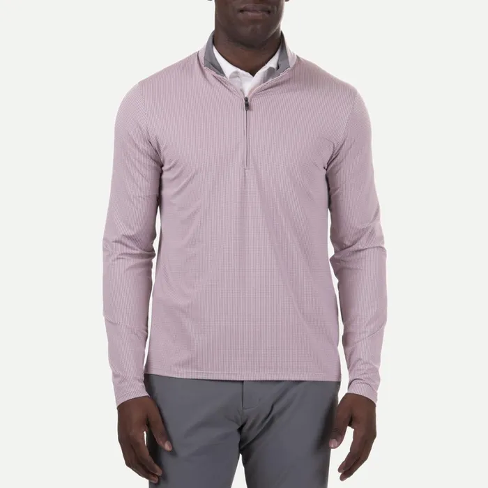 Men Ashton Midlayer HalfZip Pink Saltpewter KJUS Midlayers and Sweaters