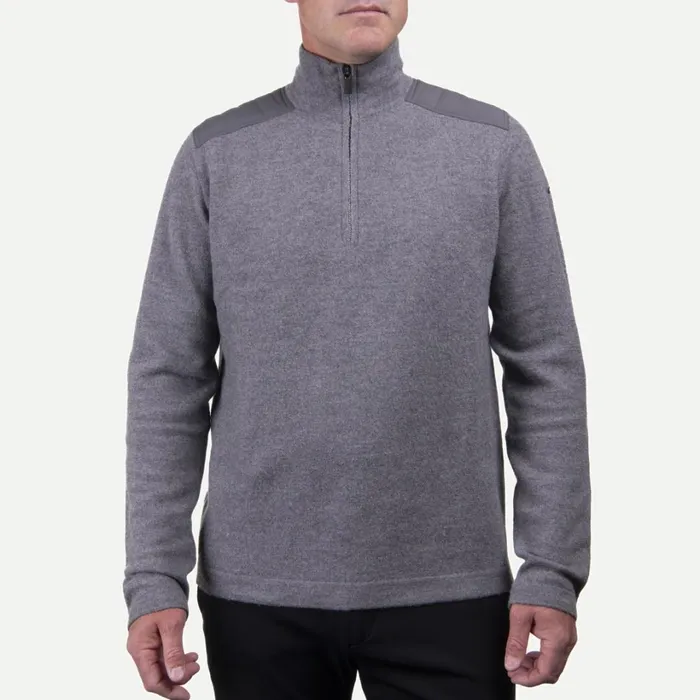 Men Aspen Midlayer HalfZip Steel Grey KJUS Midlayers and Sweaters