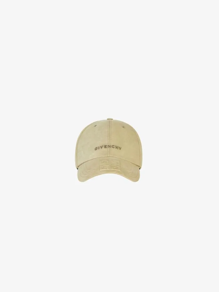 Men Beanies and Caps Givenchy GIVENCHY 4G Embroidered Cap In Canvas Khaki