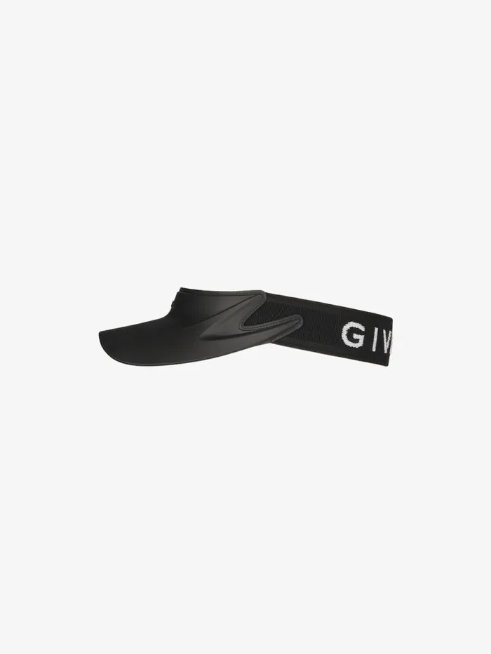 Men Beanies and Caps Givenchy GIVENCHY Visor In Gum Black Men Beanies and Caps Givenchy GIVENCHY Visor In Gum Black
