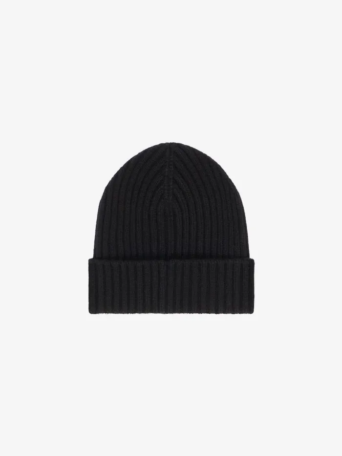 Men Beanies and Caps Givenchy Ribbed Beanie In Wool And Cashmere With 4G Detail Black Men Beanies and Caps Givenchy Ribbed Beanie In Wool And Cashmere With 4G Detail Black