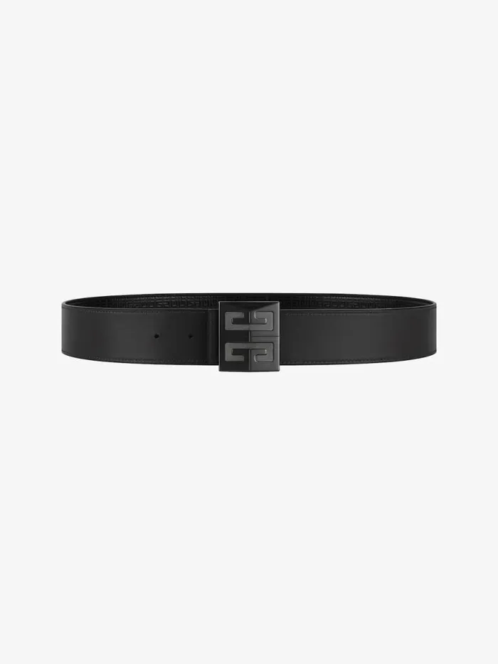 Men Belts Givenchy 4G Reversible Belt In Micro 4G Leather Black