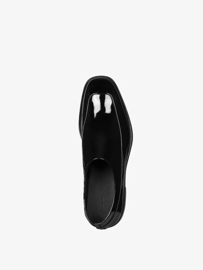 Men Boots and Loafers Givenchy Squared Derbies In Patent Leather Black Men Boots and Loafers Givenchy Squared Derbies In Patent Leather Black