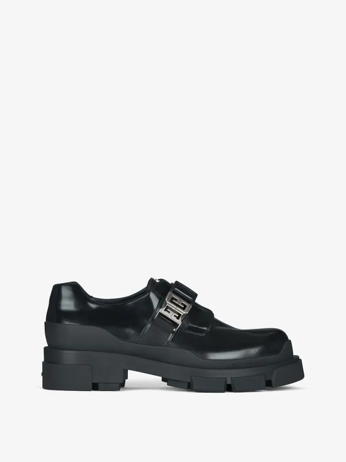 Men Boots and Loafers Givenchy Terra Derbies In Leather Black