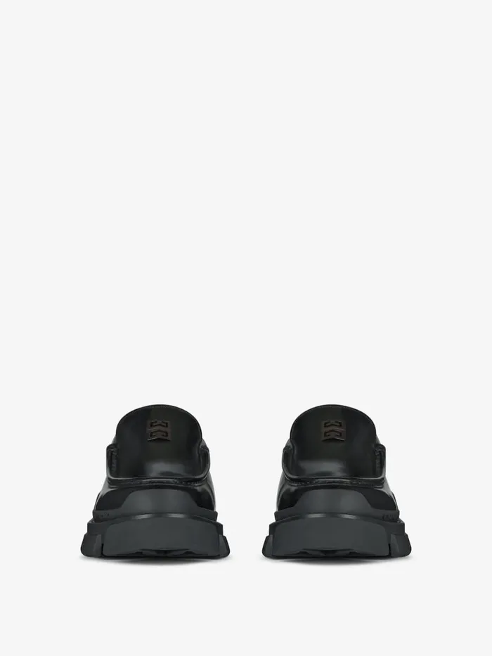 Men Boots and Loafers Givenchy Terra Loafer In Brushed Leather Black Men Boots and Loafers Givenchy Terra Loafer In Brushed Leather Black