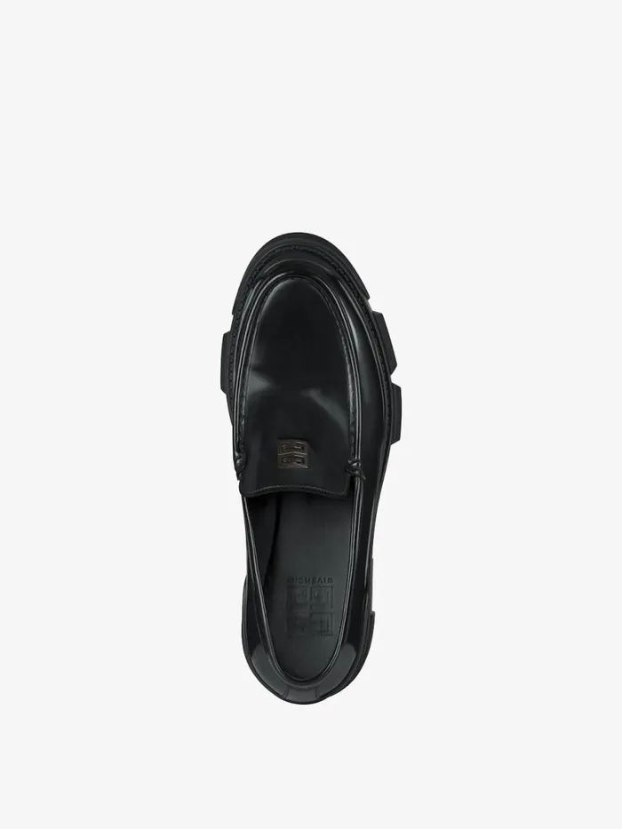 Men Boots and Loafers Givenchy Terra Loafer In Brushed Leather Black Men Boots and Loafers Givenchy Terra Loafer In Brushed Leather Black