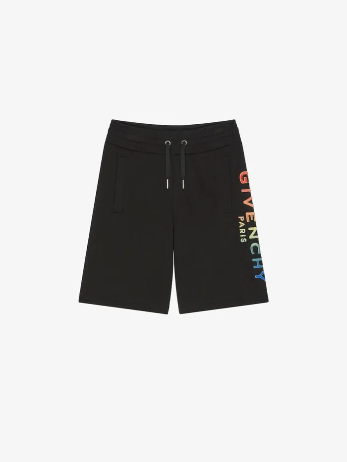 Men Boy 4 To 12 Years Givenchy Bermuda Shorts In Fleece Black