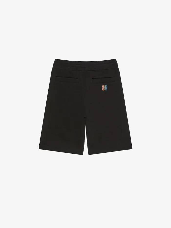 Men Boy 4 To 12 Years Givenchy Bermuda Shorts In Fleece Black Men Boy 4 To 12 Years Givenchy Bermuda Shorts In Fleece Black